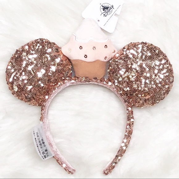 Disney Parks Food & Wine Cupcake Rose Gold Ears - Picture 2 of 8